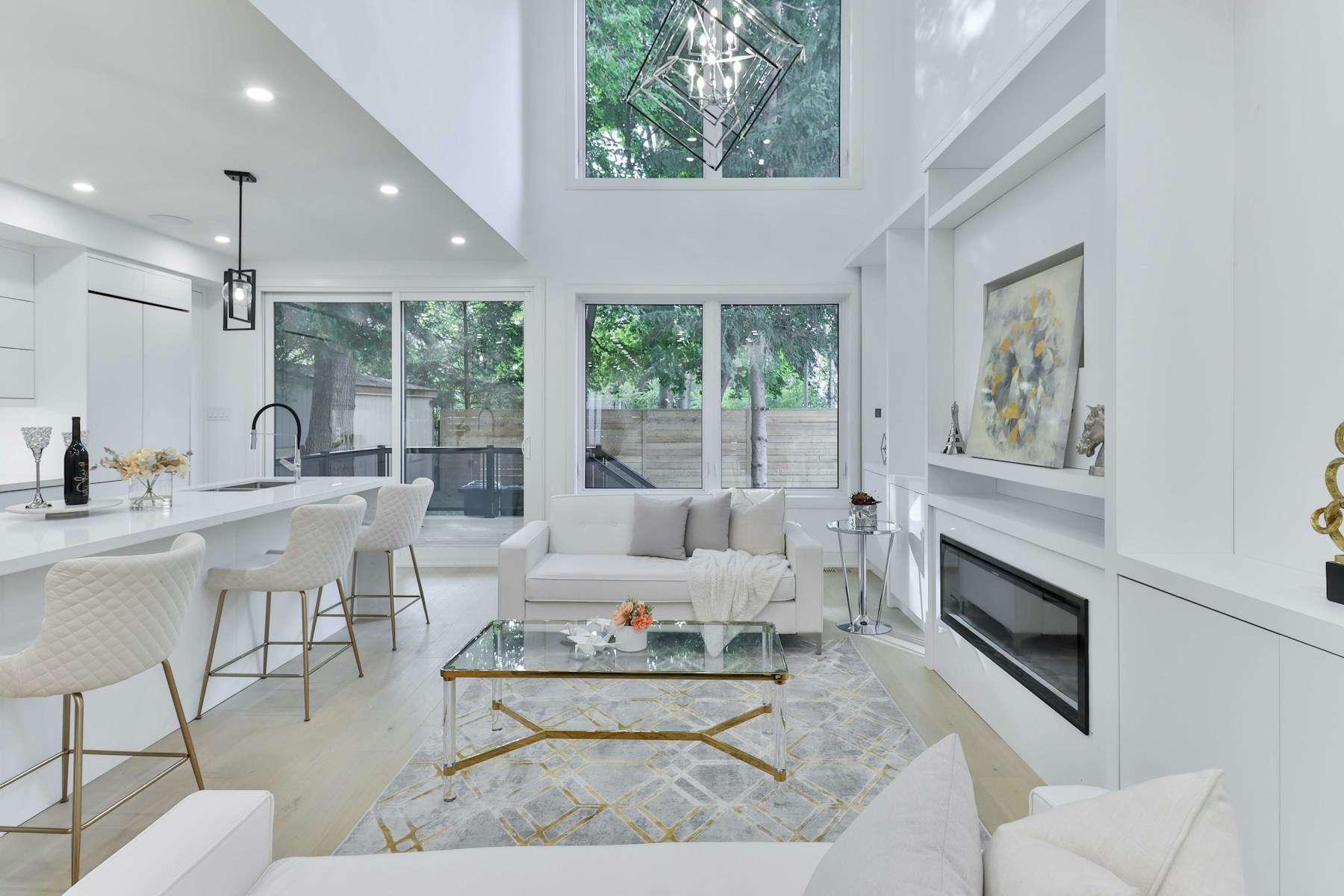A bright contemporary living space